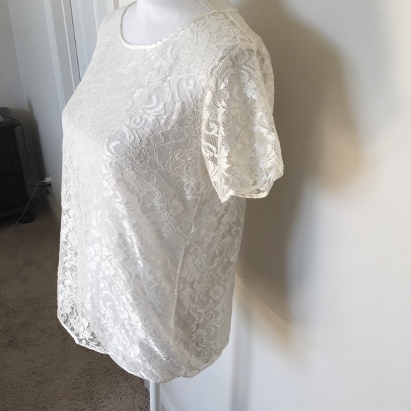 ❤️HOST PICK❤️American Apparel All White Lace Top - Picture 7 of 8